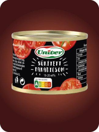 Sűrített paradicsom, tomatipasta (70g), mahe (62)